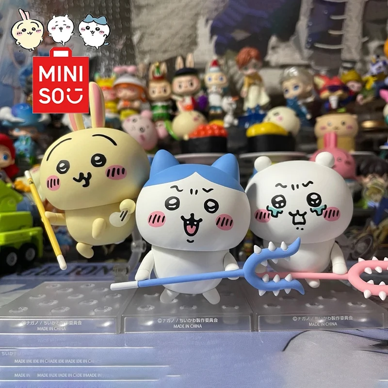

Miniso kawaii Chiikawa Q-version Usaqi Magnetic Clay Man Cute Model Anime Action Figures Toys For Kids Gifts Anime figurines