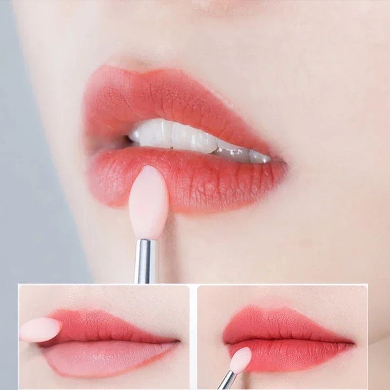 1Pc Draagbare Siliconen Lippenborstel Met Hoes Zachte Multifunctionele Lippenbalsem Applicator Lippenstift Lipgloss Make-Up Borstels