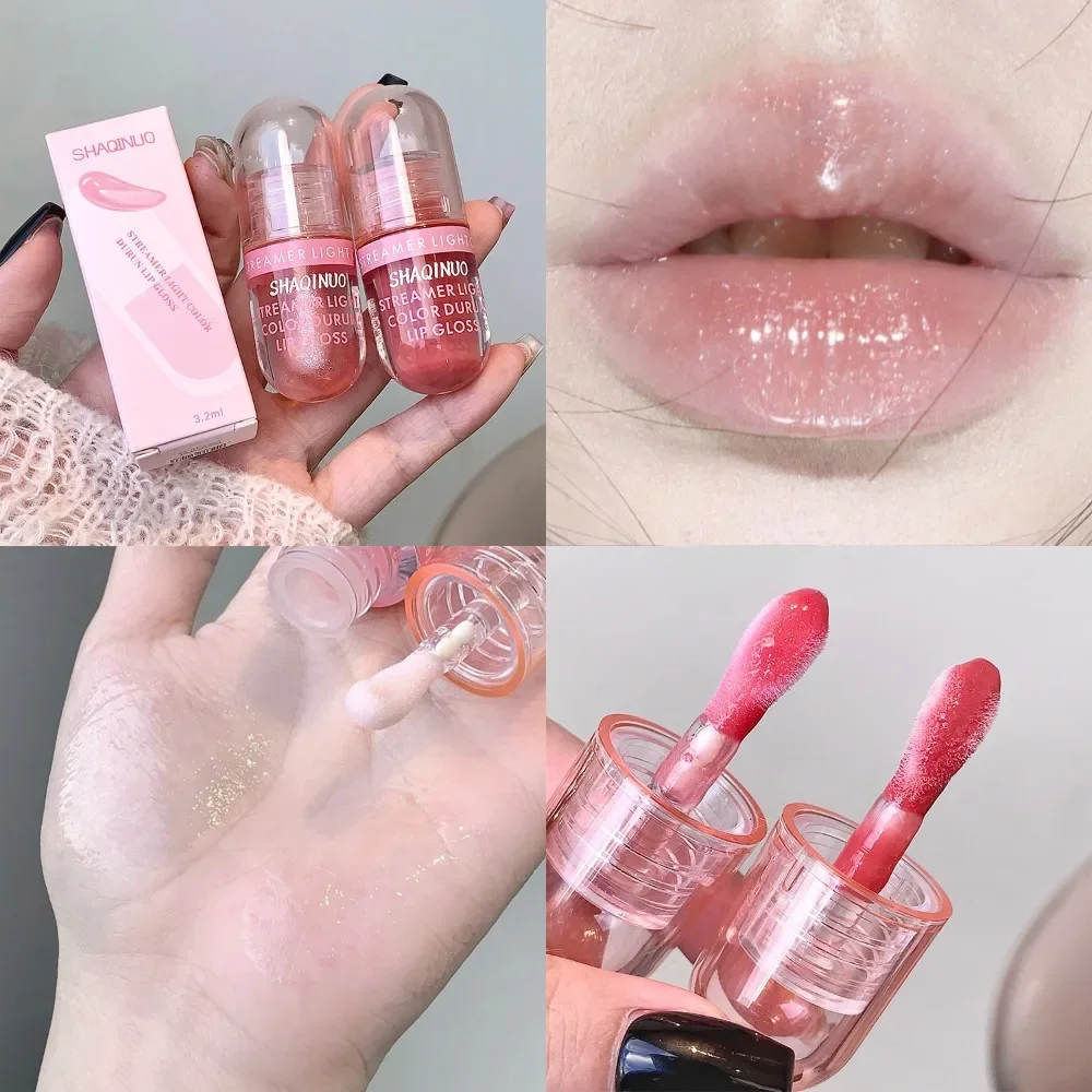 Streamer Capsule Mini Lip Gloss Radiant Moisturizing Jelly Lip Tint Water Glow Mirror Finish Hydrating Glossy Plump Lips Makeup