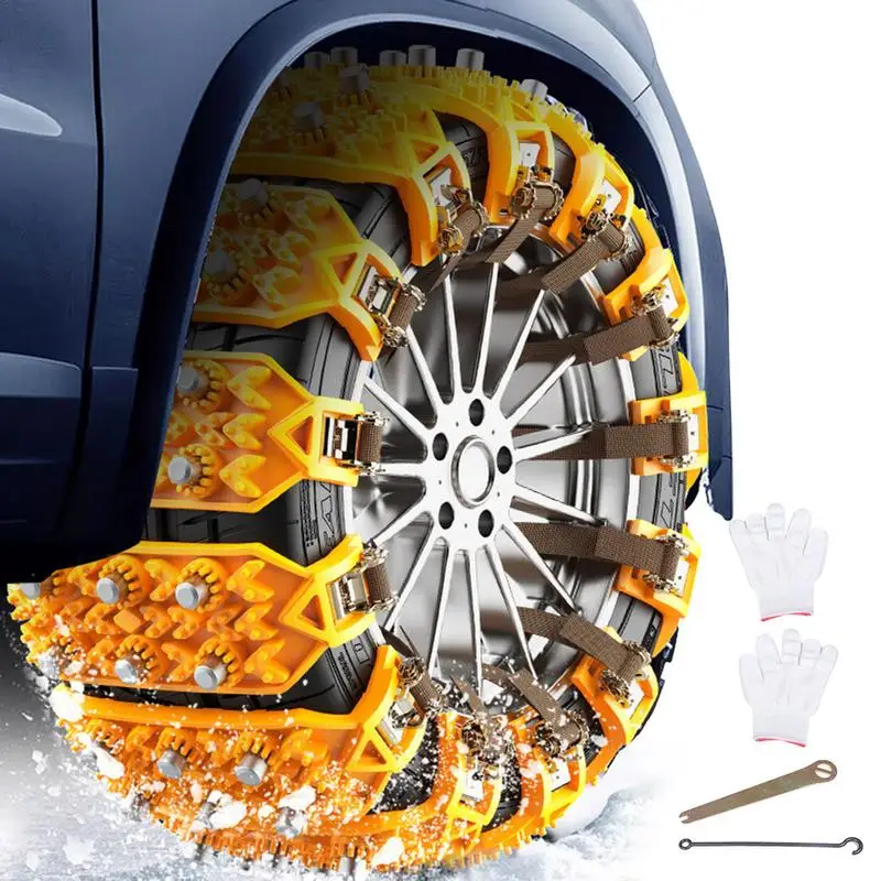 

8PCS Car Anti-skid Chain SUV General Purpose Snow Mud Tires Universal Non-slip Thickened Widened Wheel Snow Chain Winter Truck