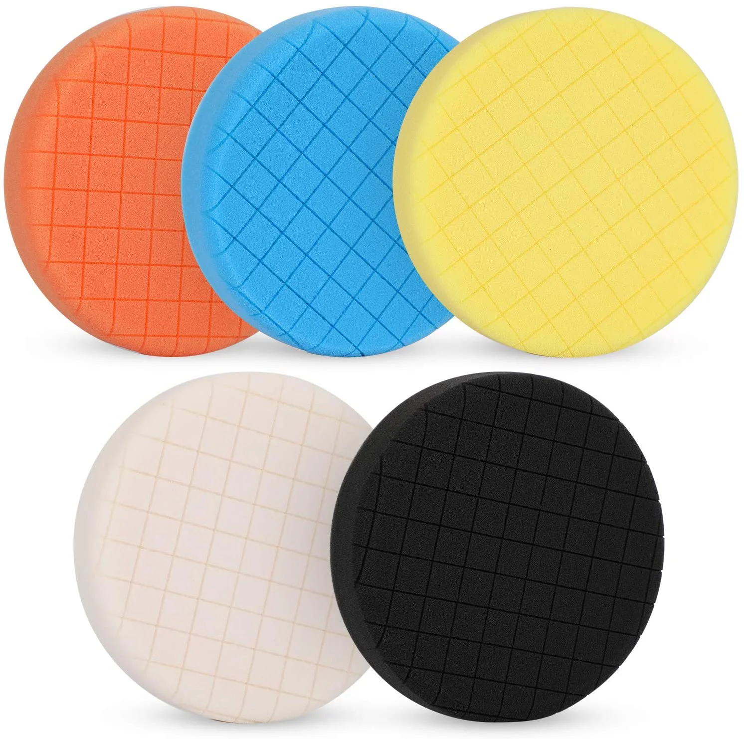 

6 Inch Compound Buffing Polishing Pads Cutting Sponge Pads Kit for Car Buffer Polisher Compounding and Waxing