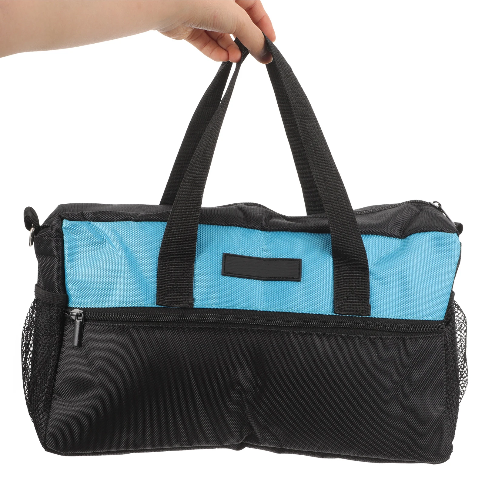 

Oxford Cloth Tool Bag Blue Black 14inch 35x13x20CM Large Capacity Durable Wear Resistant Multi Functional Portable Handbag For