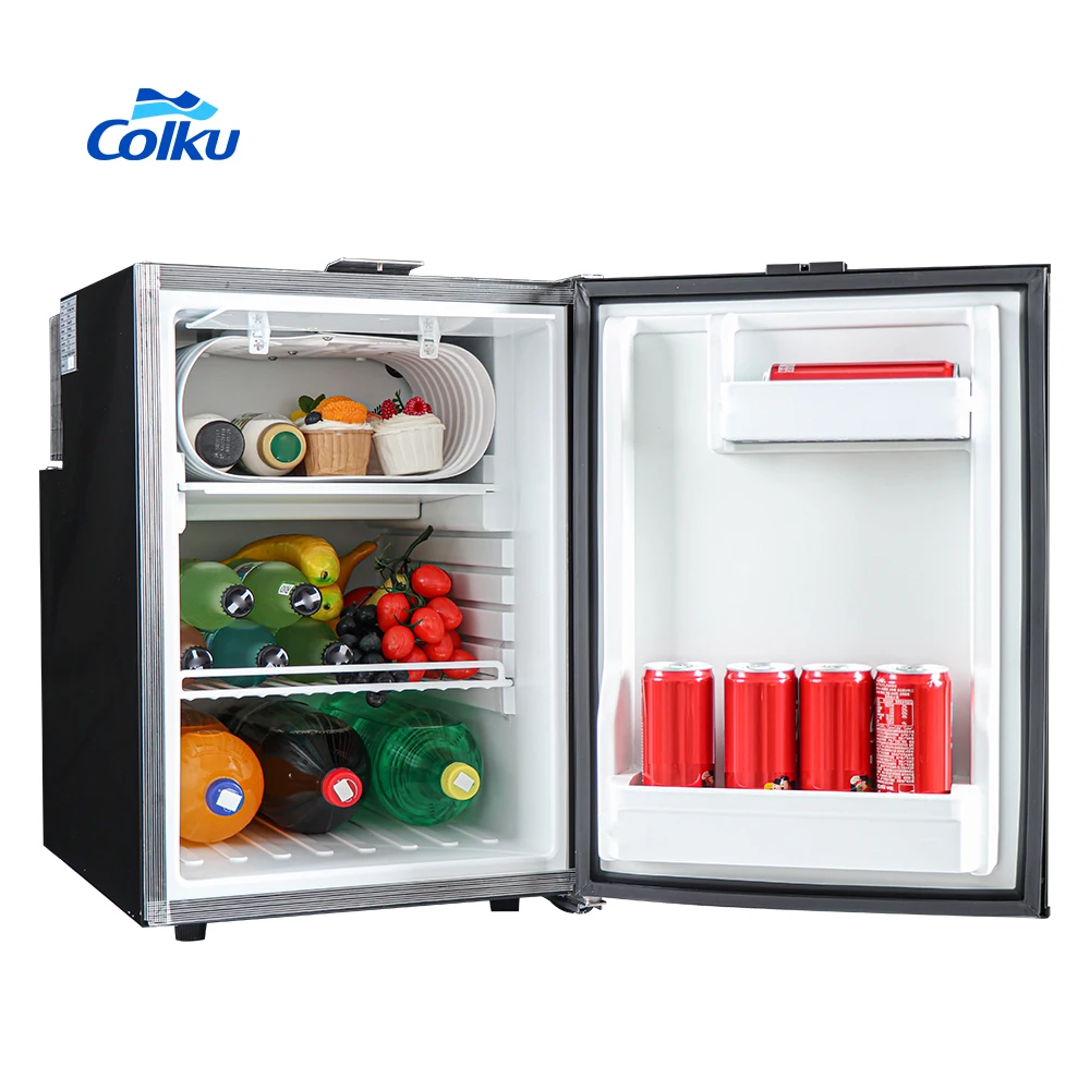 Colku DC-50 Built-in RV Refrigerator 12V 24V Compressor Fridge Freezer for Campervan Yacht Marine Dual Zone Cabinet Refrigerator