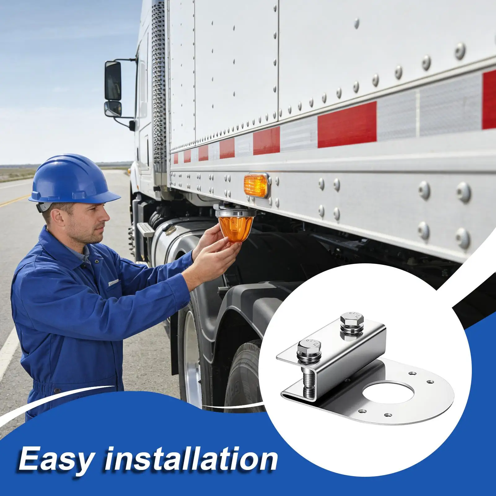 

Кронштейны для фонарей в форме арбуза из нержавеющей стали, без сверления, 2 шт., для грузовиков, полуприцепов, внедорожников, автомобилей