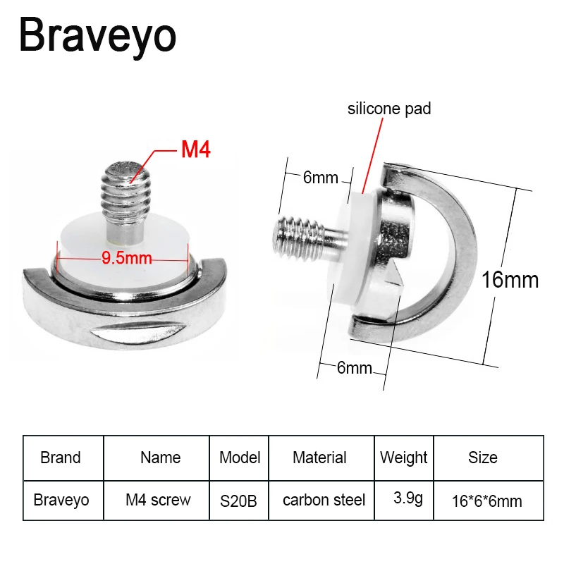 M4 Lanyard Screw D-ring Shoulder Strap Screw Quick Release Mount Adapter Photography Accessories Hand Twisting Screw