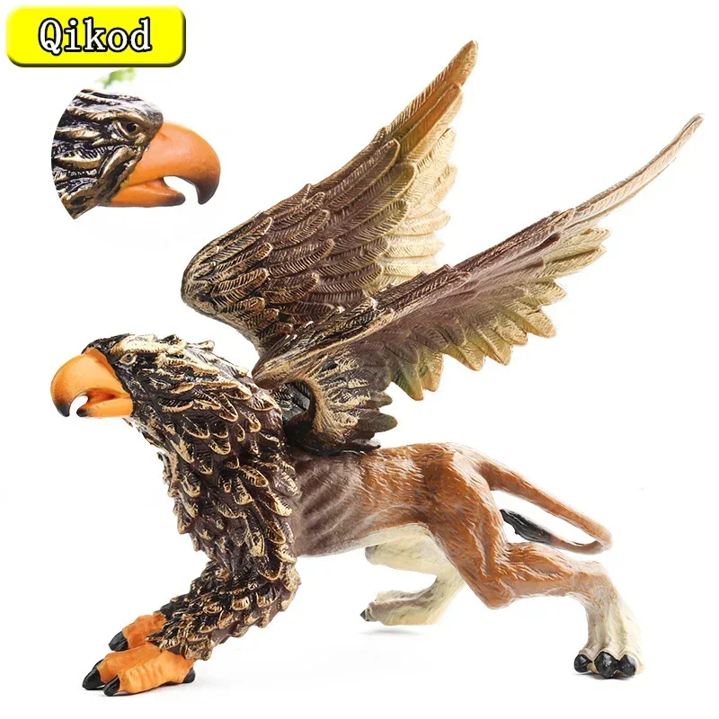 Simulatie Effen Griffin Griffphon Mythologie Paard Vliegende Adelaar Paard Gevleugeld Model Collectie Ornament Kinderspeelgoed
