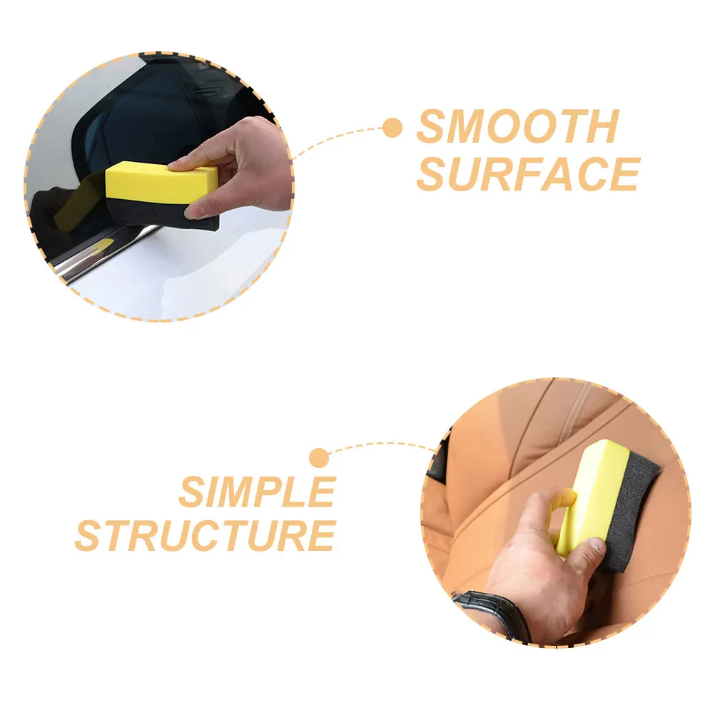 

8 Pcs Car Wash Sponge Wax Applicator Pads Accessories Auto Cleaning Composite PE