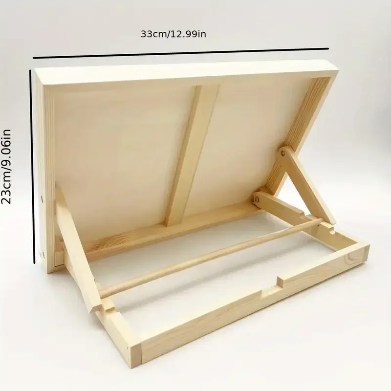 Foldable Wooden Art Stand With Tilted Writing Board Portable Desktop Painting Easel Drawing Supplies Office School