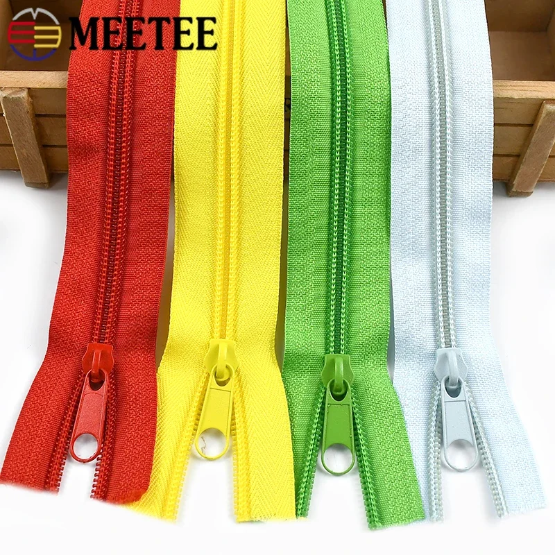5/20セット ミーティー3 #   5 #   ナイロンジッパー、ジッププル付き、ポケット閉鎖用、ジップバッグ装飾、ジッパー修理キット、DIY縫製アクセサリー