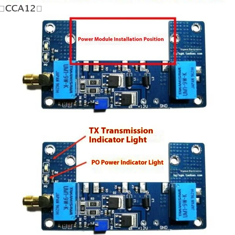 [-CCA12」 80 واط UHF VHF RF مكبر كهربائي مجلس أطقم 130-170 متر 400-470 متر ل RA30H4047M RA60H4047M اسلكية تخاطب هام راديو RA M S