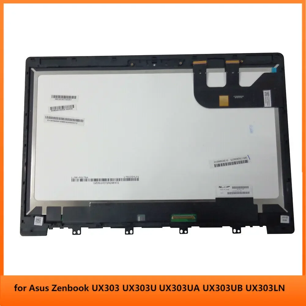 13.3 Inch for Asus Zenbook UX303 UX303U UX303UA UX303UB UX303LN FHD QHD LCD Screen Touch Digitizer Glass Assembly with Bezel