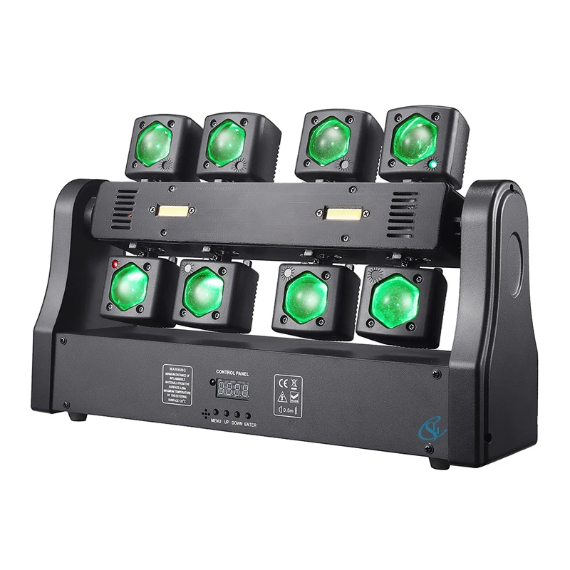 LED 120W 8 Arm Beam Moving Head Light Professional Stage Lights DMX512 Control DJ Disco Lights with Laser for Wedding Party view 2
