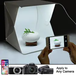Portable Folding Photobox Photography LED Light Room Photo Studio Light Tent Soft Box Backdrops Photobox for DSLR Camera