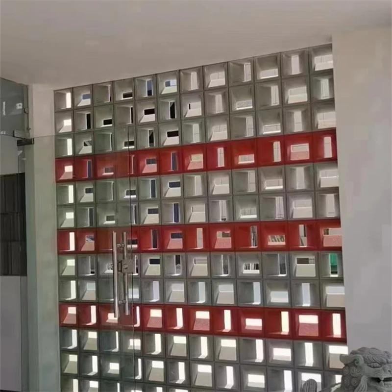 Nine Palace Grid Red Hollow Door Head Decoration, Net Background, Wall Partition, Openwork Perforated Brick Mold