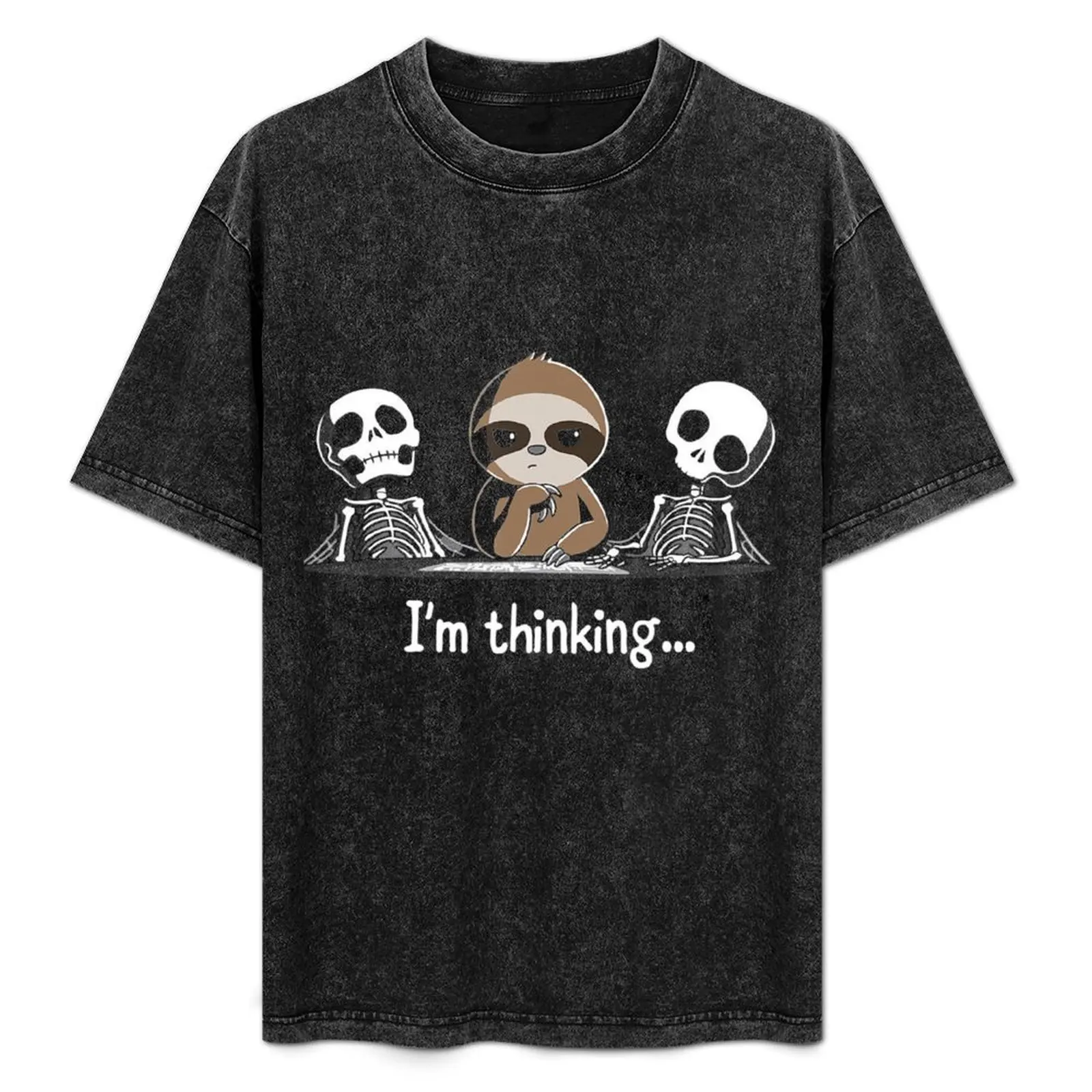 

I Am Thinking Of Bored Game Sloth Gaming Gamer Sloth Lazy Cute Slow Funny Sleeping Sleep Nap T-Shirt