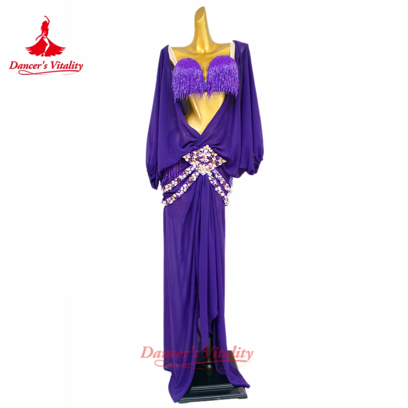 Belly Dance Competition Costume Women Customized High-end Luxury Performance Clothing Advanced Dancing Clothes Dancer's Vitality