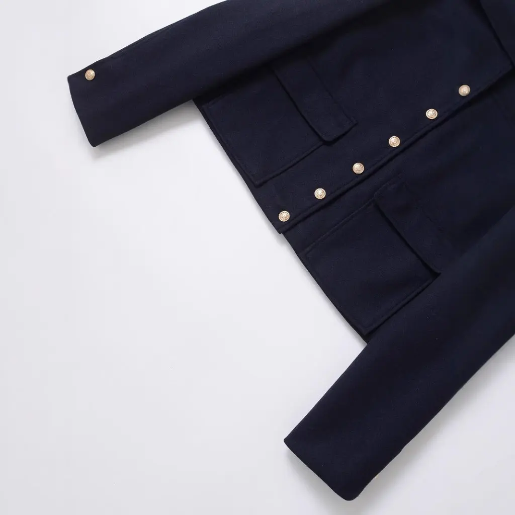 

European American Fashion Lapel Soft Long Sleeve Jacket Women's Spring Autumn New Style G80296