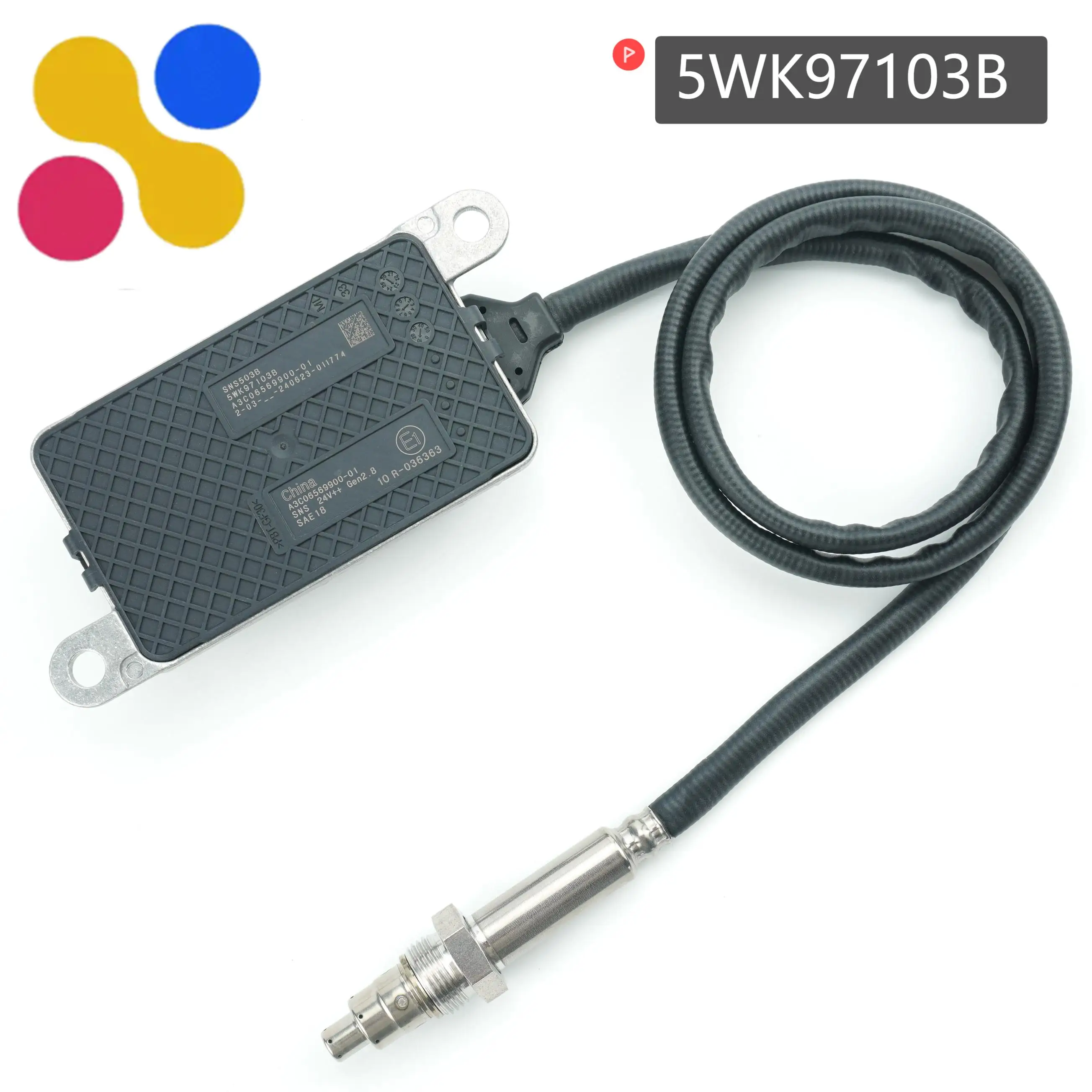 

Car 24V Nitrogen Nox Oxygen Sensor 5WK97103B for Cummins Uninox Auto Part A3C06569900-01 SNS503B