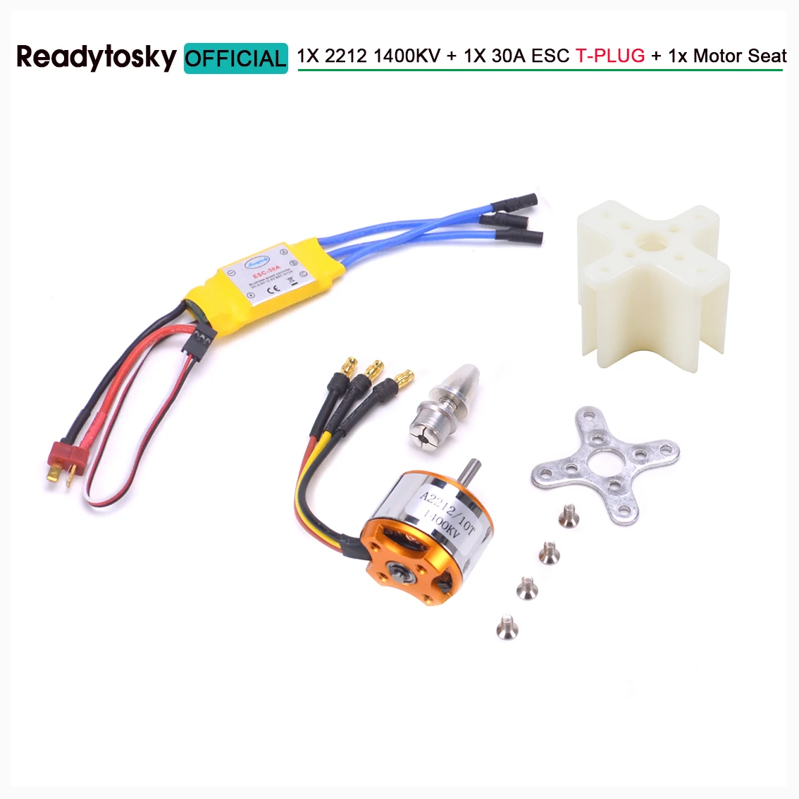 A2212 2212 1400KV 2200KV Bürstenloser Motor 30A ESC SG90 9G Micro Servo 6 Zoll / 8 Zoll Propeller für RC Starrflügelflugzeug Hubschrauber