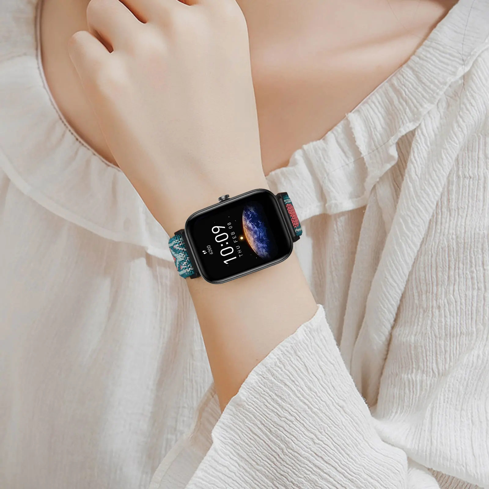 20mm pulseira de alça de náilon para amazfit bip s lite/bip u pro/pop pro banda pulseira para amazfit gtr 42mm/neo/gts cinta