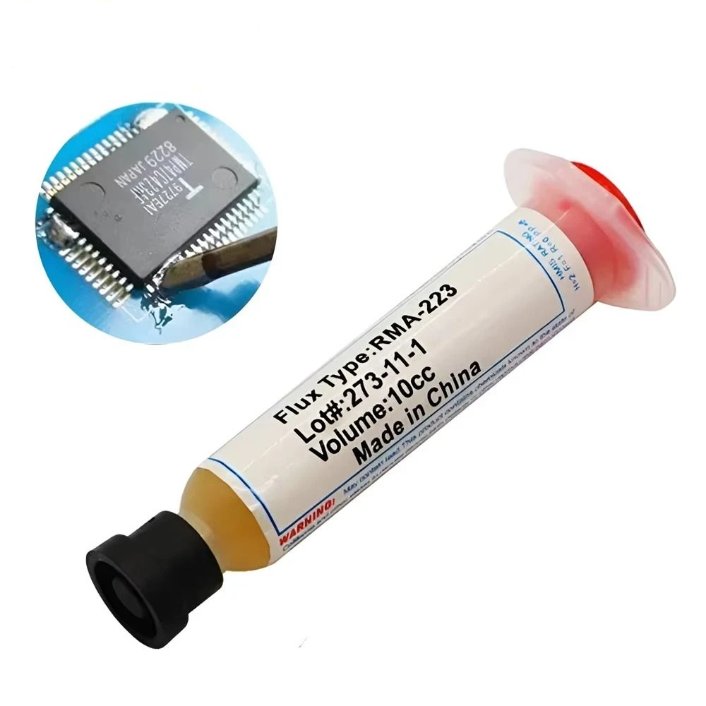 Flusso da 10cc per pasta saldante RMA223 RMA-223 Pasta saldante Grasso Chip per computer Telefono LED BGA SMD PGA PCB Strumenti di riparazione
