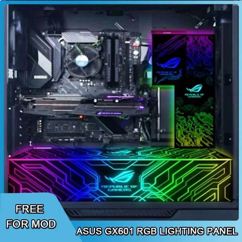 

RGB Lighting Panel For Asus GX601 Case,DIY ROG Strix Helios PSU GPU Bracket ARGB Light Board MOD Gamer Cabinet Decoration Plate