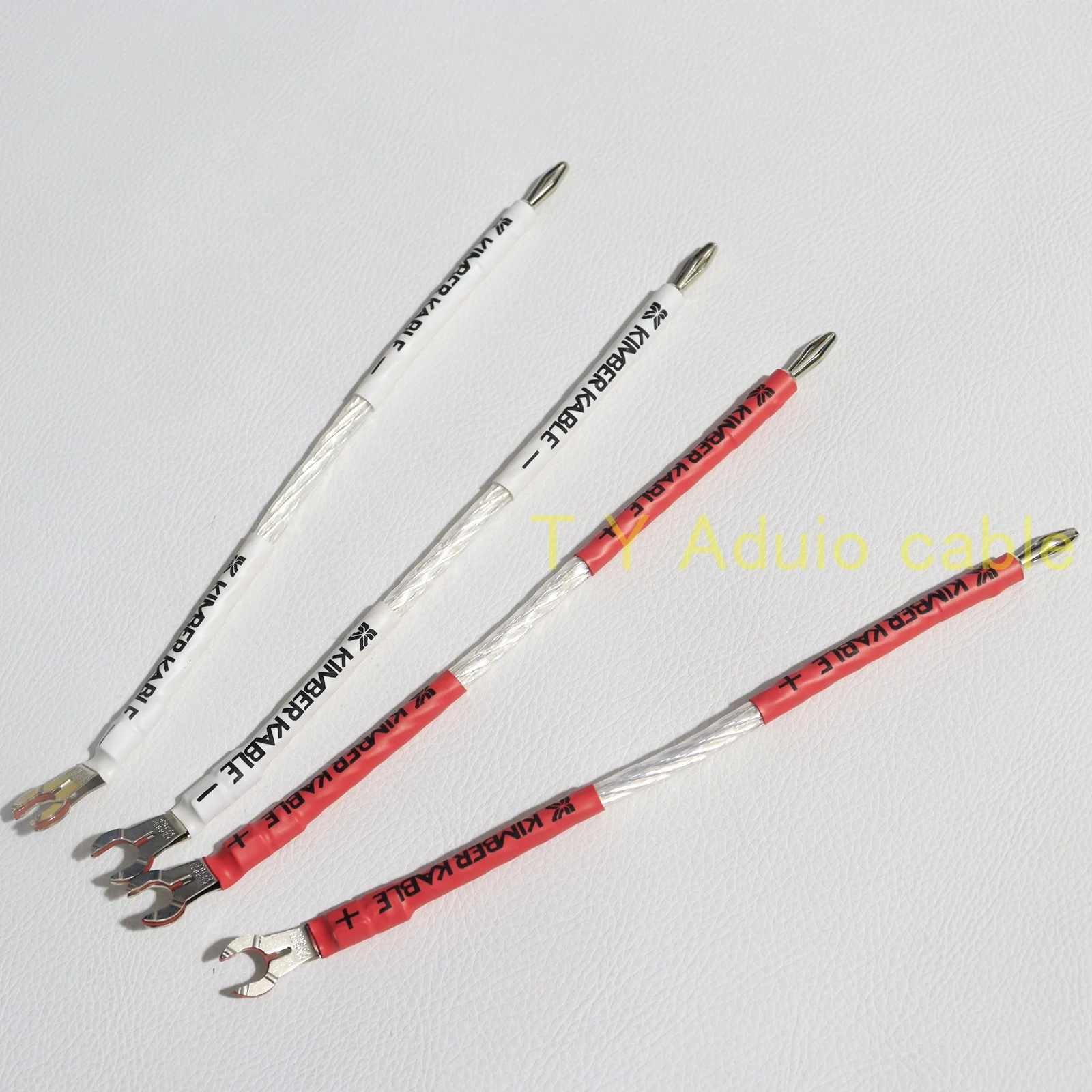 4Pcs Audiophile grade speaker jumper cable original 8AG HIFI silver audio amplifier line speaker bridge wire 20cm