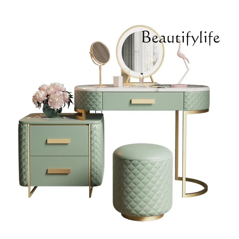 

Luxury Woman Organizer Vanity Table Storage Chair Drawers Modern Small Vanity Desk Space Saving Schmink Tisch Furniture Home