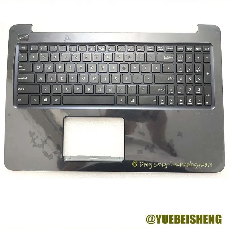 

YUEBEISHENG New/org For ASUS E502 E502MA E502SA E502S E502M E502N Palmrest US keyboard upper cover 13N0-S3A0901 5A,Blue