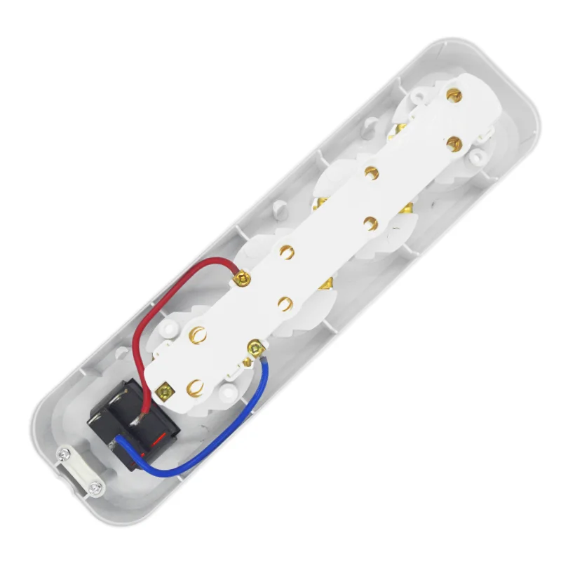 16A Extension Socket 4 Way EU Standard Without Cable With Button Power Strip Flame Resistant