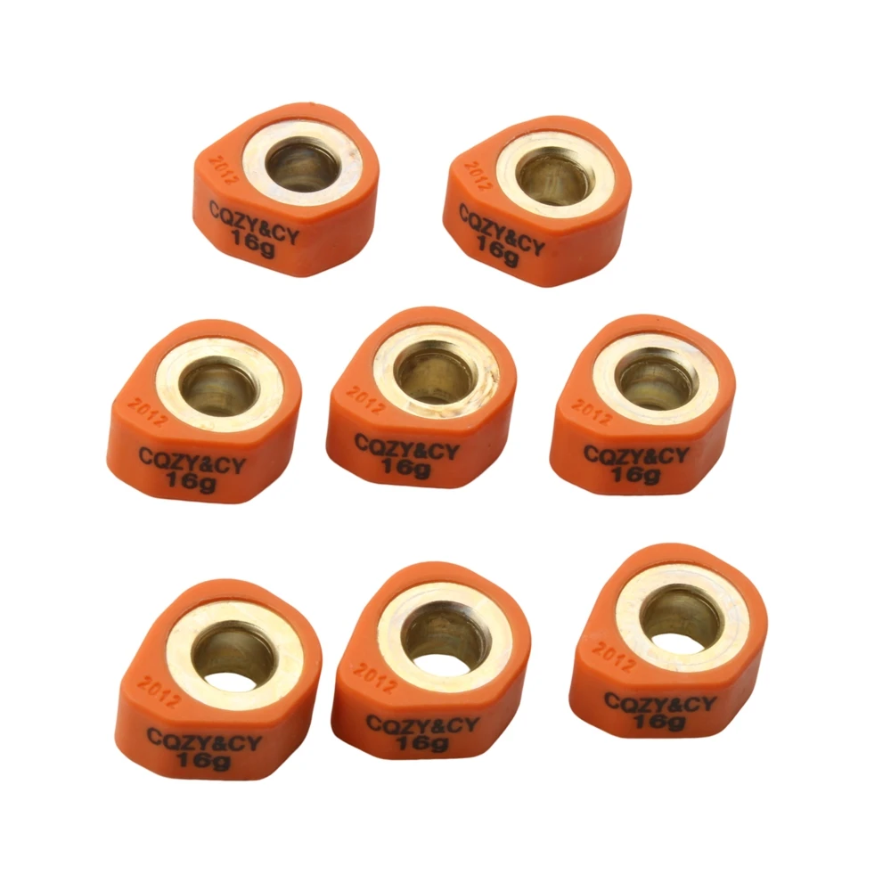 8PC Racing Quality Roller Weights 20x12mm 9g 11g 13g 16g For Yamaha 250 YP Majesty X-City X-Max 250cc 4-Stroke Engine