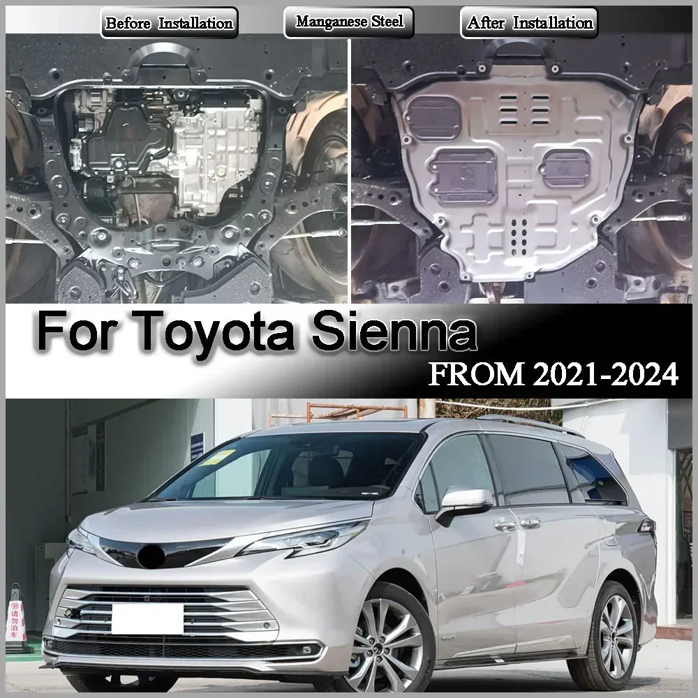 Motorschutz aus Aluminium-Magnesium-Legierung und Manganstahllegierung für Toyota Sienna 2021-2024 2.5L.