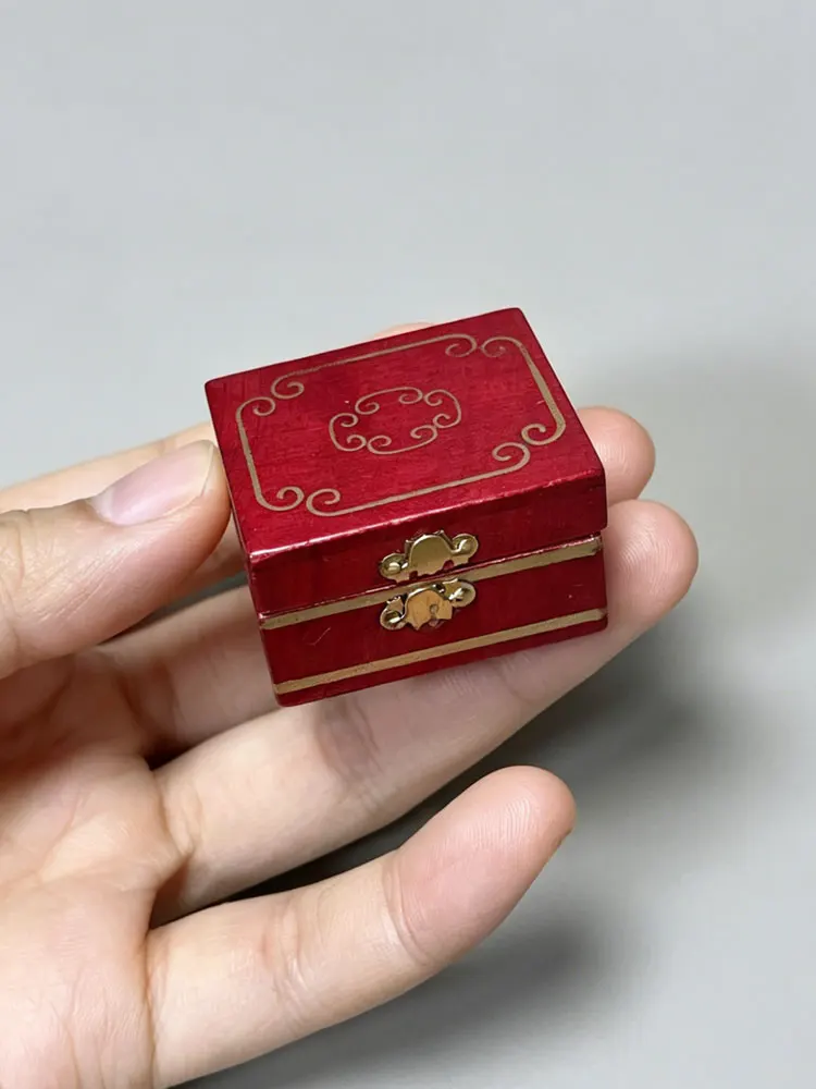 1: 12 Dollhouse Mini Wooden Retro Jewelry Box Simulation Miniature Retro Accessories Room Jewelry Scene Model view 4
