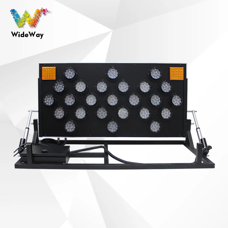 Folding Stand 1200*600mm Aluminum Yellow Flashing Traffic Arrow Sign Board