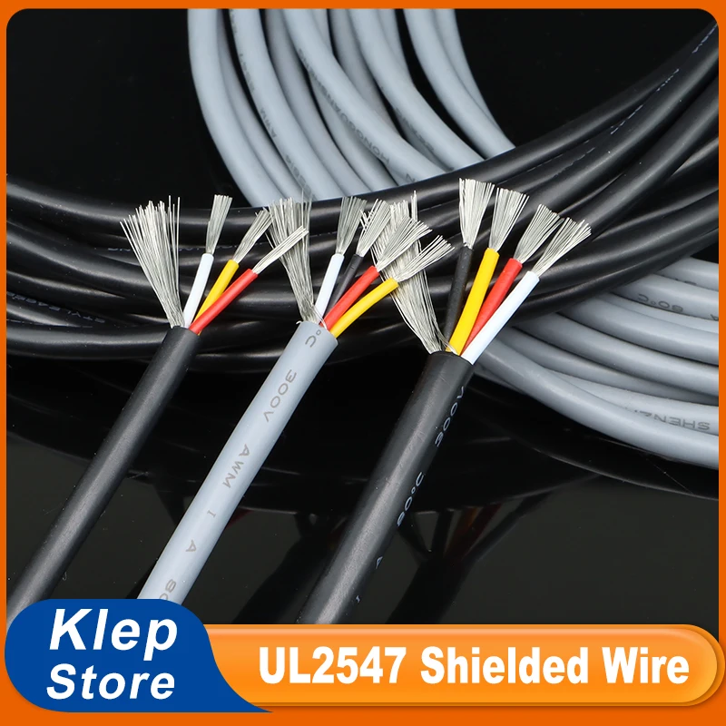 

1 - 10m 2 3 4 5 6 7 Cores UL2547 Signal Shielded Wire 30 28 26 24 22 AWG PVC Insulated Channel Audio Tinned Copper Control Cable