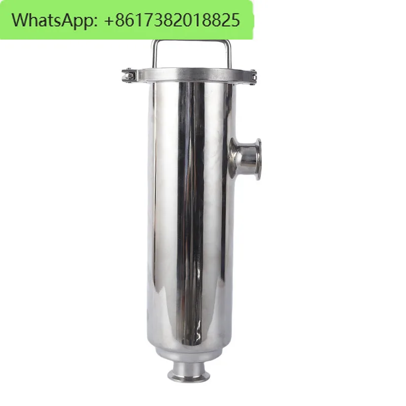 

304 sanitary food grade quick installation right angle filter L-type single pipe filter screen solid-liquid separation