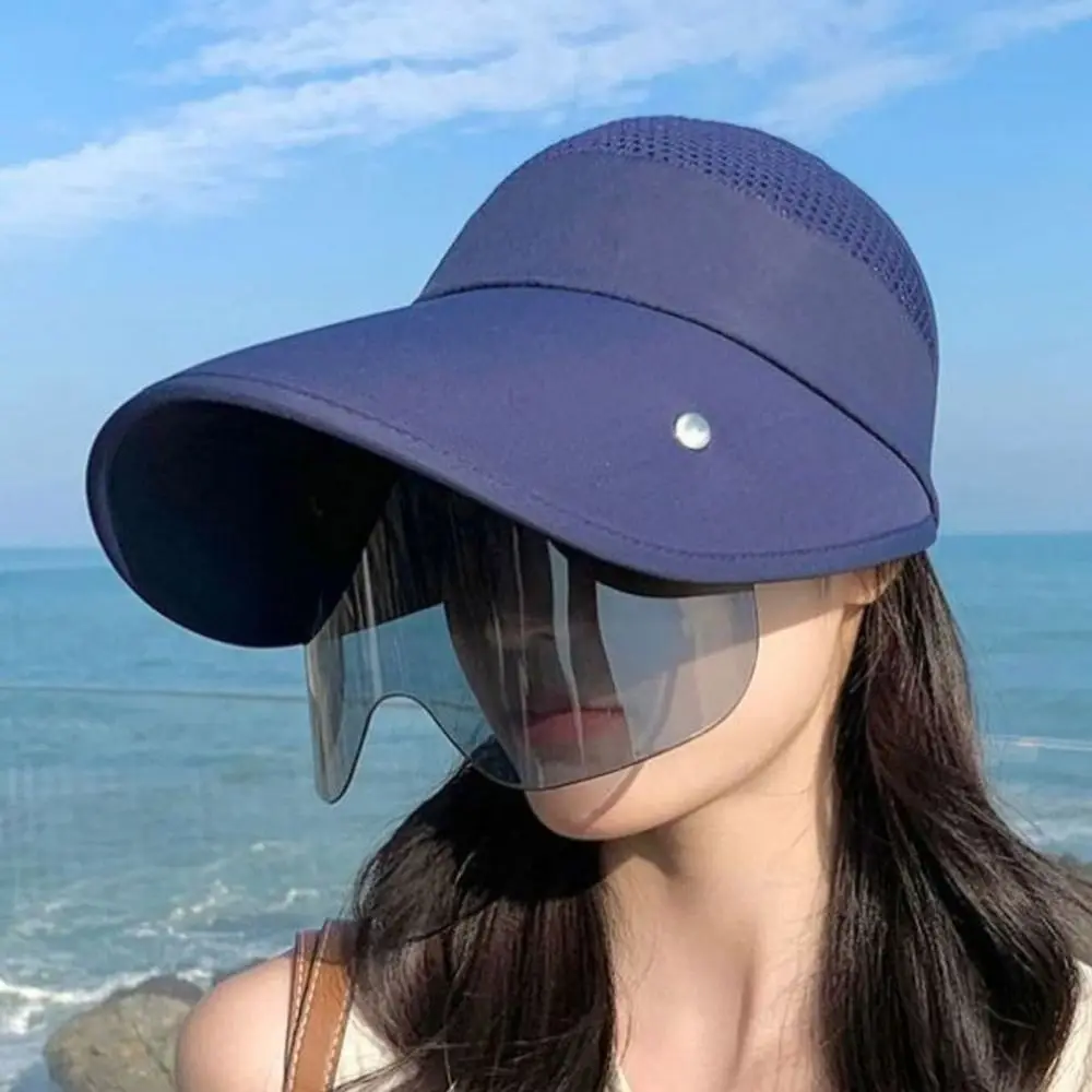 New Women Retractable Drawstring Visor Female Summer Sun Empty Top Hats Riding Outdoor Sports Cap Anti-UV Beach Hat Fishing Caps