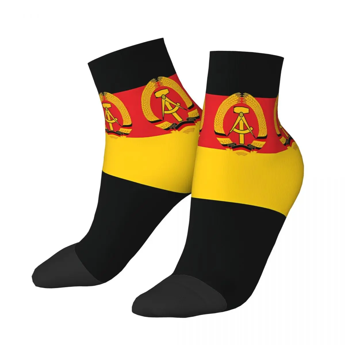 DDR Flag Ankle Socks Male Mens Women Summer Stockings Printed