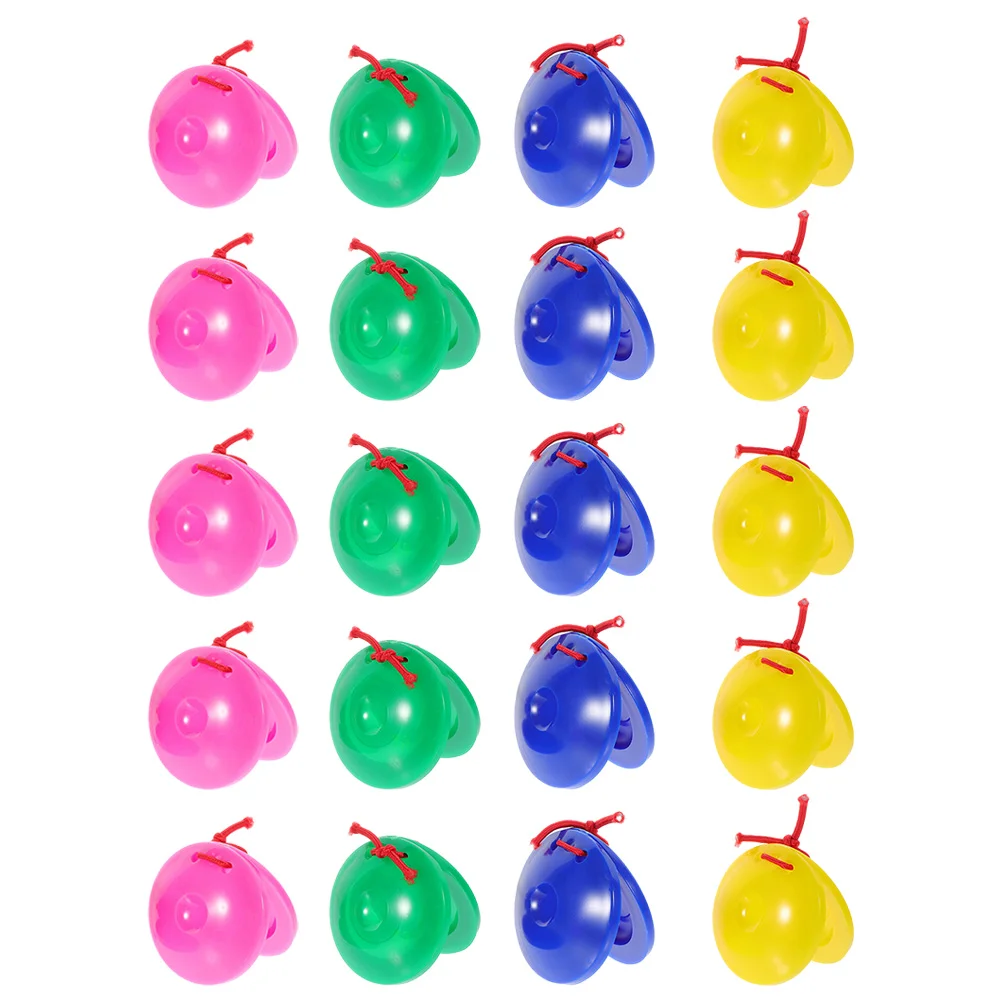 20 Pcs Kids Toys Percussion Soundboard Finger Castanets Small for Instrument Bulk Instruments Clapper Toddler