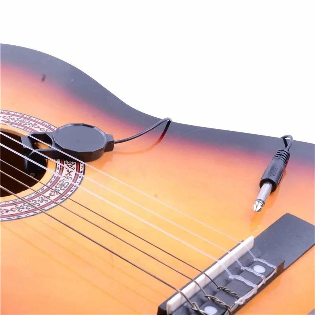Pickup con clip jack audio/trasduttore pickup audio da 2,5 M/compatibilità chitarra acustica\violino\banjo\strumenti ukulele