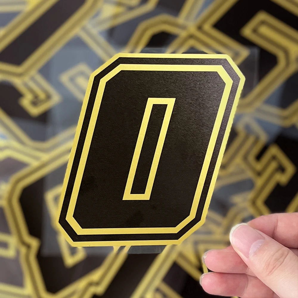 1PC Gold Arabic Numerals Motorcycle Sticker DIY Scooter Front Fairing Motorbike Fuel Tank Helmet Bike Self-adhesive Vinyl Decal