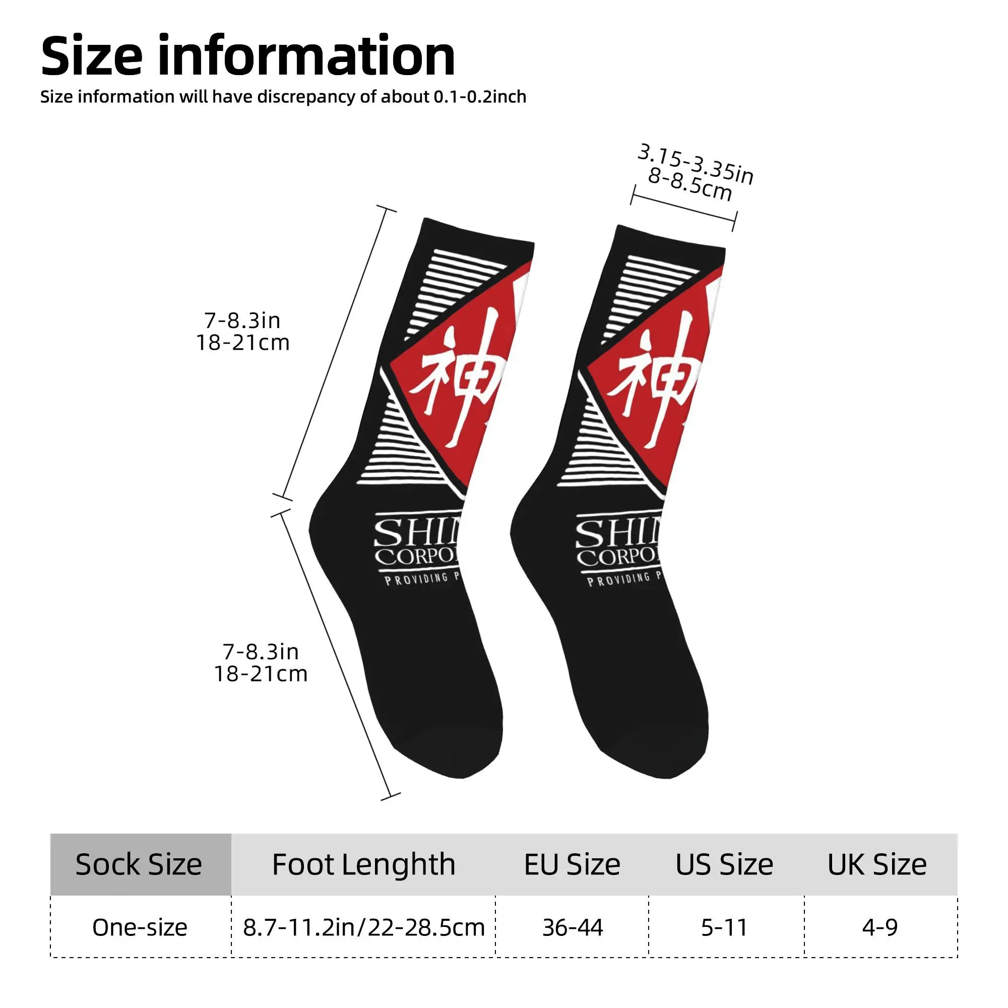 Final Fantasy VII Shinra FF7 Corporation by Rev-Level Socks Harajuku Sweat Absorbing Stockings All Season Long Socks Accessories