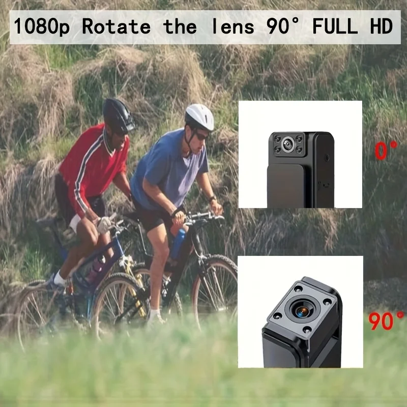 كاميرا صغيرة محمولة 1080P HD فيديو رقمي صغير واي فاي الأشعة تحت الحمراء للرؤية الليلية مسجل الرياضة في الهواء الطلق ركوب الخلفي كليب الكاميرا #5