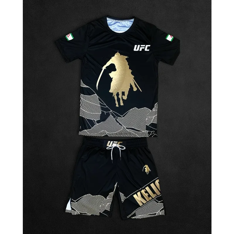 

Trendy UFC Boxing Fighting Training Set for Men and Women, Loose, Breathable, Quick Drying Sweat Absorbing Children's Sports Set