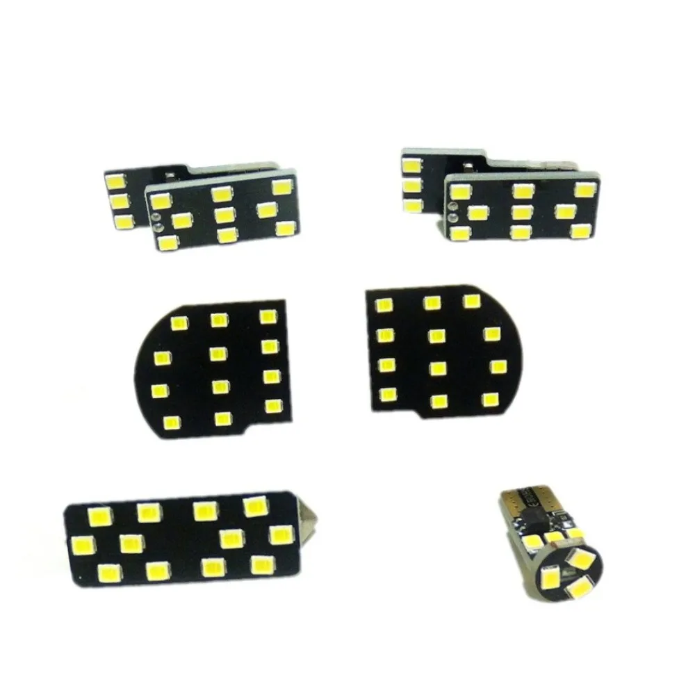 

July King, 6 шт., 6000K светодиодные внутренние лампы для чтения, совместимые с Buick Encore Opel Mokka, автомобильные внутренние купольные лампы для карт