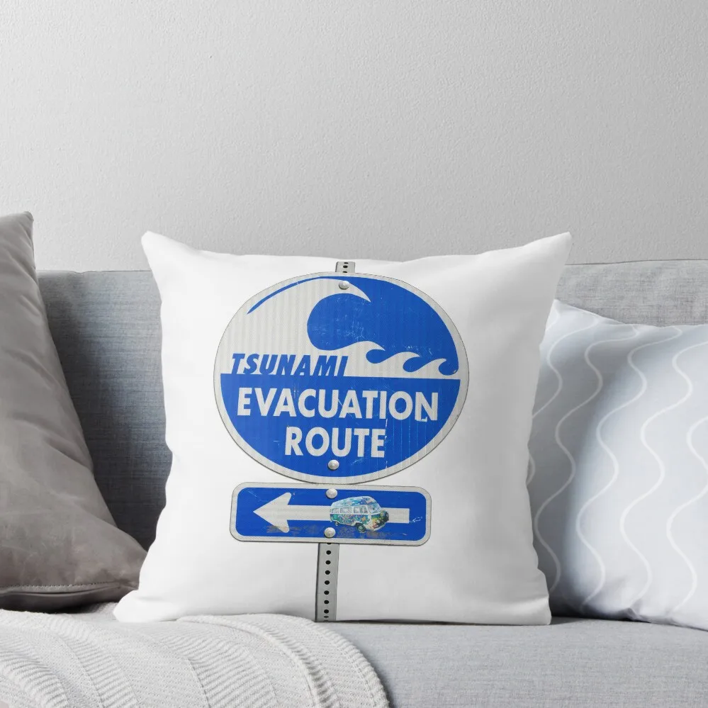 road sign tsunami (left arrow) Throw Pillow Cushion Covers For Living Room Decorative Sofa Cushions pillow