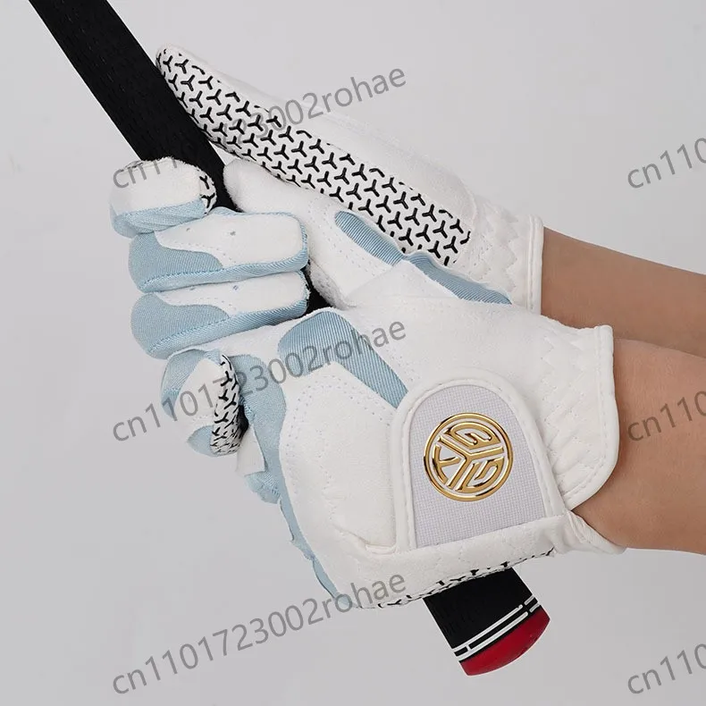 

Women's Dual Hand Golf Gloves |sky blue Non-Slip Microfiber Breathable for Golf & Cycling