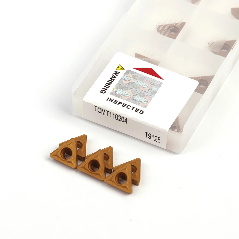 TCMT110204 TCMT110208 T9125 تونغالوي كربيد إدراج آلة خرط تعمل بالتحكم الرقمي بواسطة الحاسوب أدوات الخارجية تحول إدراج أدوات الصلب منتجات عالية الجودة