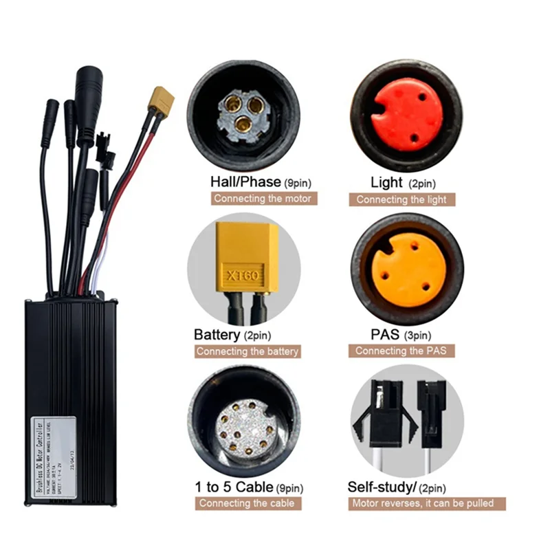 

AS98-30A 1000W Bicycle Lithium Battery Modification Accessories Three-Mode Fully Waterproof Small Kit As Shown Metal+Plastic
