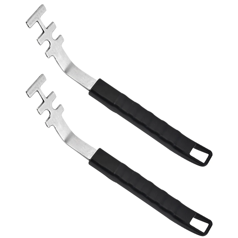 

2pcs Stainless Steel Grill Grippers Anti-Scald Rack Lifter Kitchen Cooking Tool Oven Air Fryer Cast Grid Lifter Barbecue Net